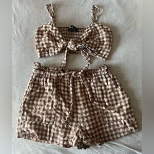 Lulus checkered print set